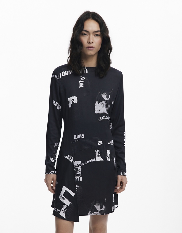 Desigual - Short newspaper dress