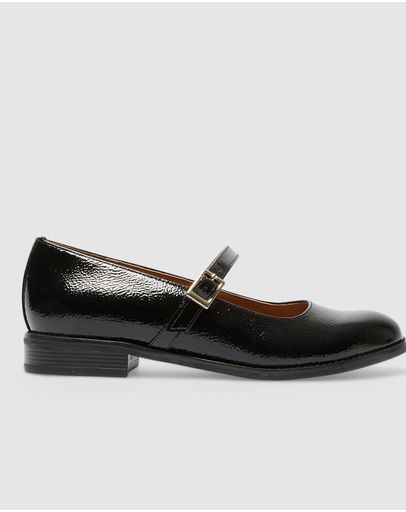 BLACK CRINKLE PATENT