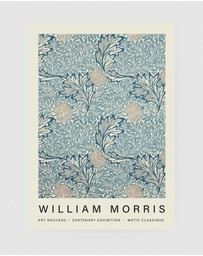 Inka Arthouse - Blue Flowers by William Morris Art Print