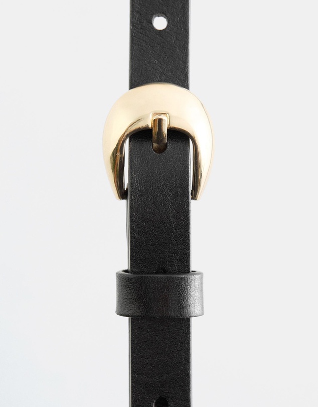 & Other Stories - Crescent-Buckle Slim Leather Belt