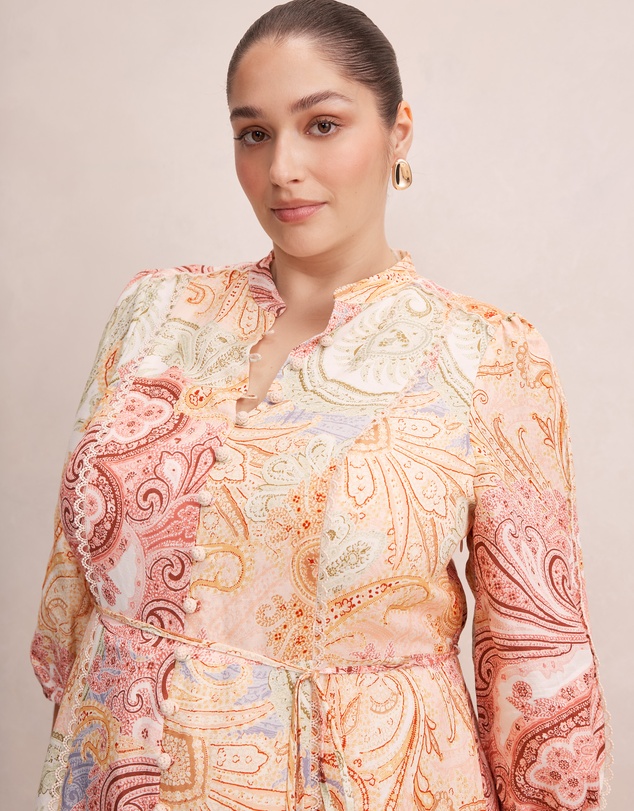 Forever New Curve - Halle Curve Printed Midi Dress