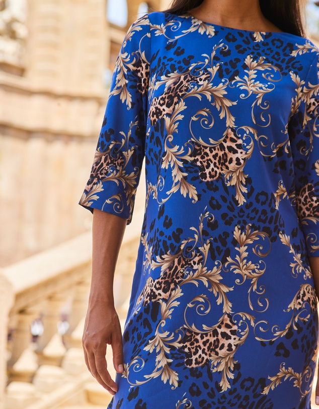 Sosandar - WOW PRINT RUFFLE HEM SHIFT DRESS