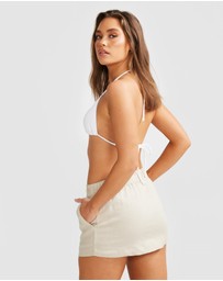 Vacay Swimwear - Sand Linen Skirt