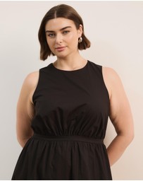 Atmos&Here Curvy - Isobel Cotton Midi Dress With Cutout