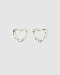 Arms Of Eve - Sweetheart Silver Earrings - Large