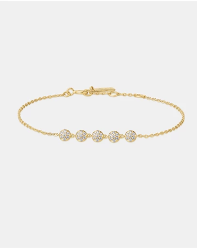 Ania Haie - Ania Haie Gold Pave Multi Beaded Chain Bracelet