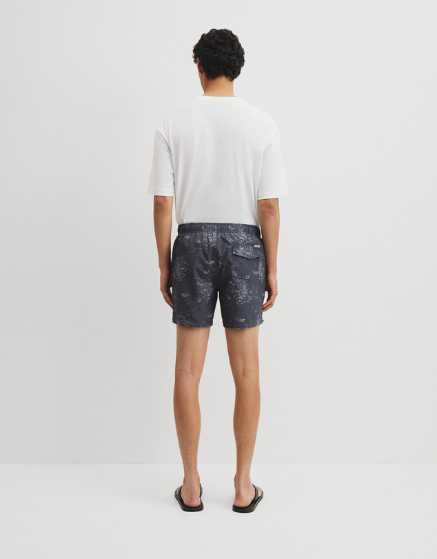 Country Road - Coastline Print Swim Straight Short