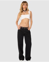 EDIKTED - Libby Grommet Waist Jeans