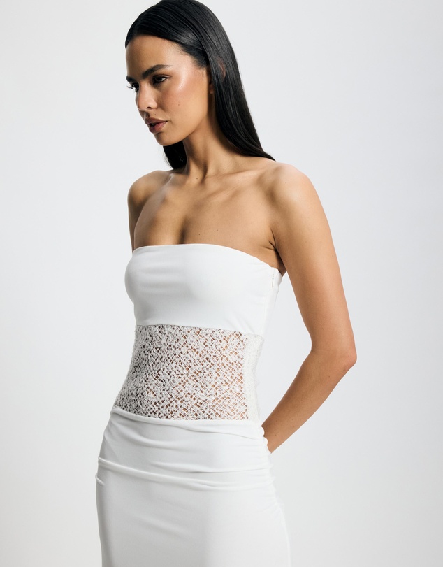 Lover - Raven Contrast Net Maxi Dress