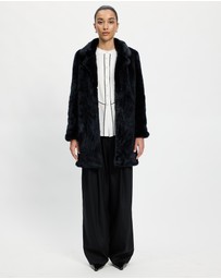 Lindsay Nicholas New York - Faux Fur Car Coat