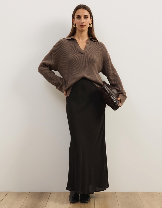 Atmos&Here - Eden Rib Collar Knit
