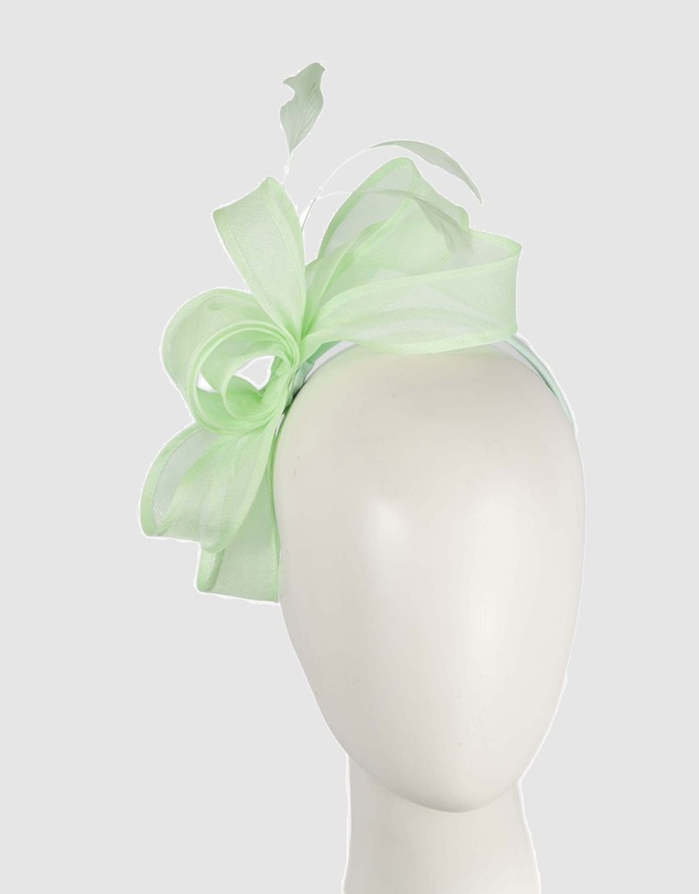 Max Alexander - Organza Mint Racing Fascinator