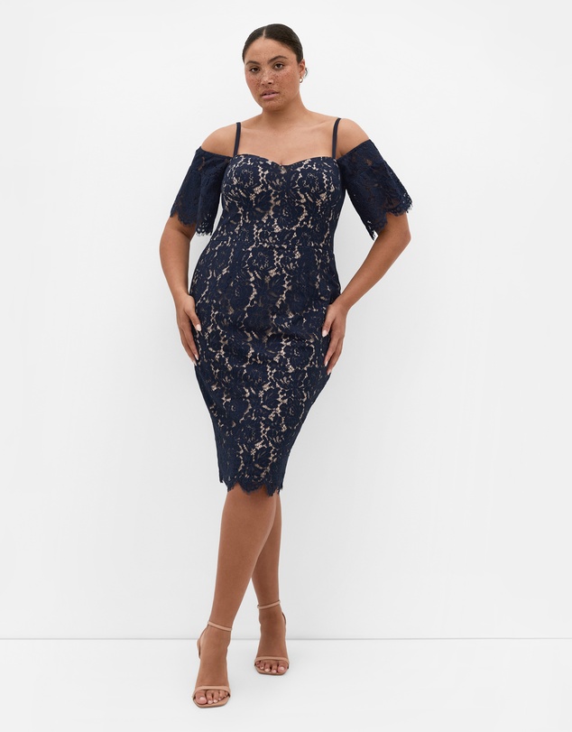 City Chic - Amelia Lace Midi Dress