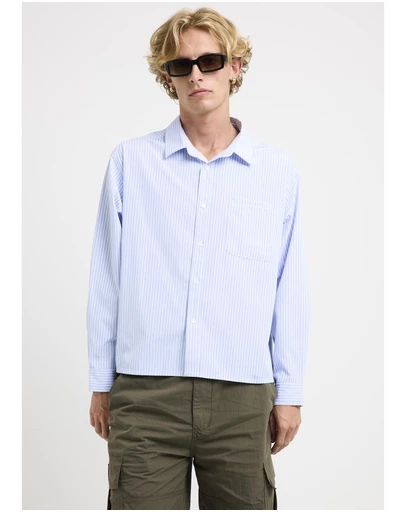 Black Noise White Rain - Miami Striped Long Sleeve Shirt