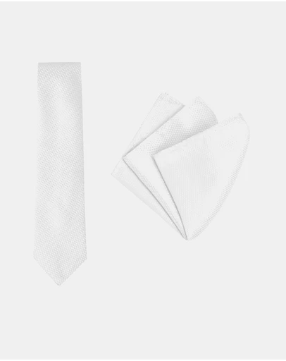 Buckle - Carbon Tie & Pocket Square Set