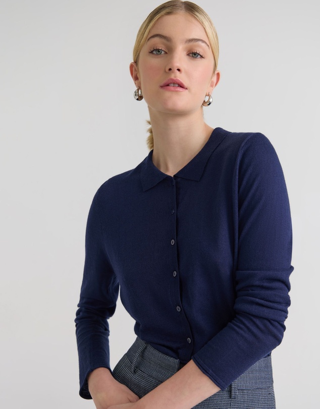 Oxford - Edwina Silk Blend Polo Collar Knit