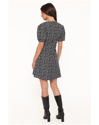 Petal & Pup - Carmina Mini Dress - Black Ditsy Floral