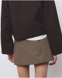 M.N.G - Houndstooth Short Skirt