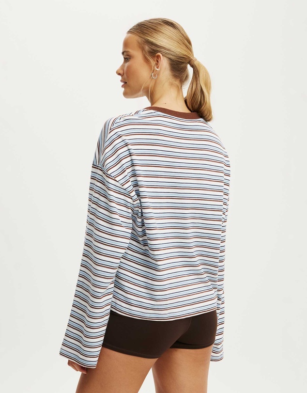 Cotton On Body Active - Long Sleeve Slub Graphic Crew