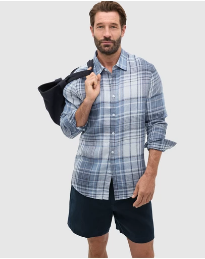 Seed Heritage - L/S Check Linen Shirt