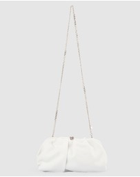 Olga Berg - Queenie Gathered Woven Clutch