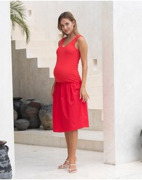 Soon Maternity - Contrast Midi Dress