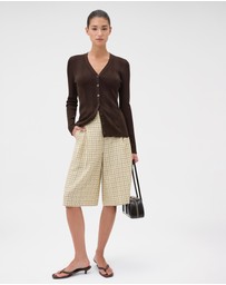 Oroton - Ribbed Cardigan