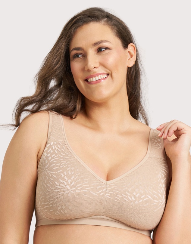 Ava & Audrey  - Ava & Audrey Millie Jacquard Mesh Wire-free Support Bra