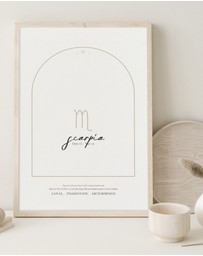 Olive et Oriel - Scorpio Zodiac Art Print