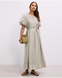 The Fated - Noa Puff Sleeve Midi Dress