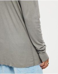 Surrounded By Ghosts - The Gypsum Slim Rib Knit Long Sleeve T-Shirt