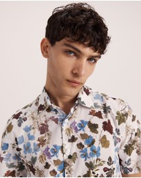 SABA - Evander Cotton Print Short Sleeve Classic Shirt