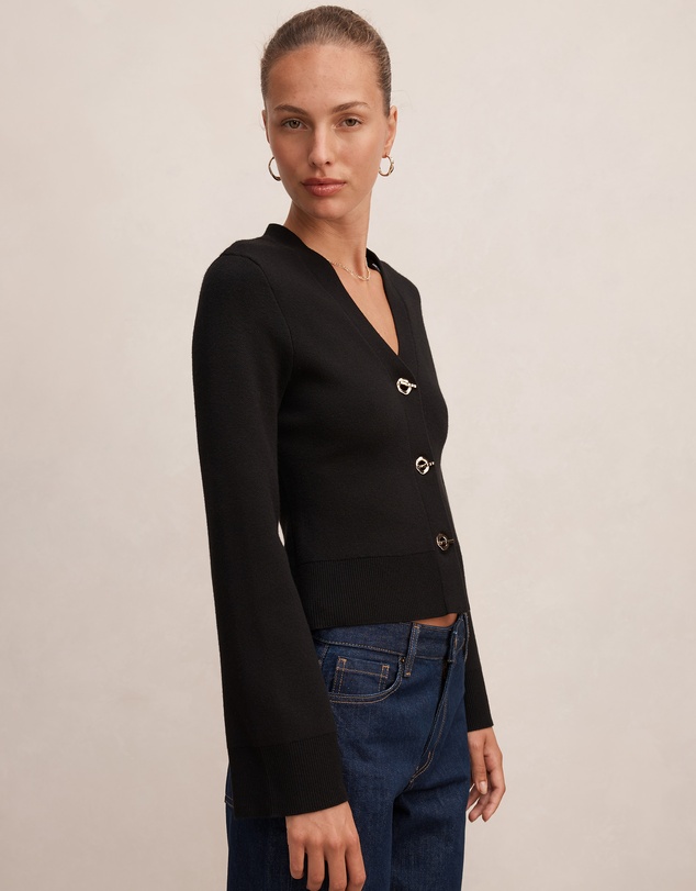 Forever New - Yasmin Eyelet Detail Knitted Cardigan