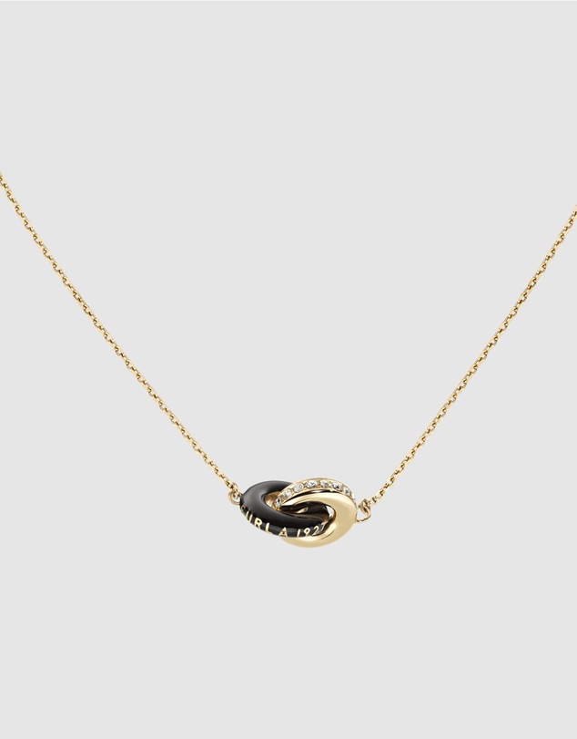 Furla - Furla 1927 Colour Edition Gold-Tone Black Enamel Necklace