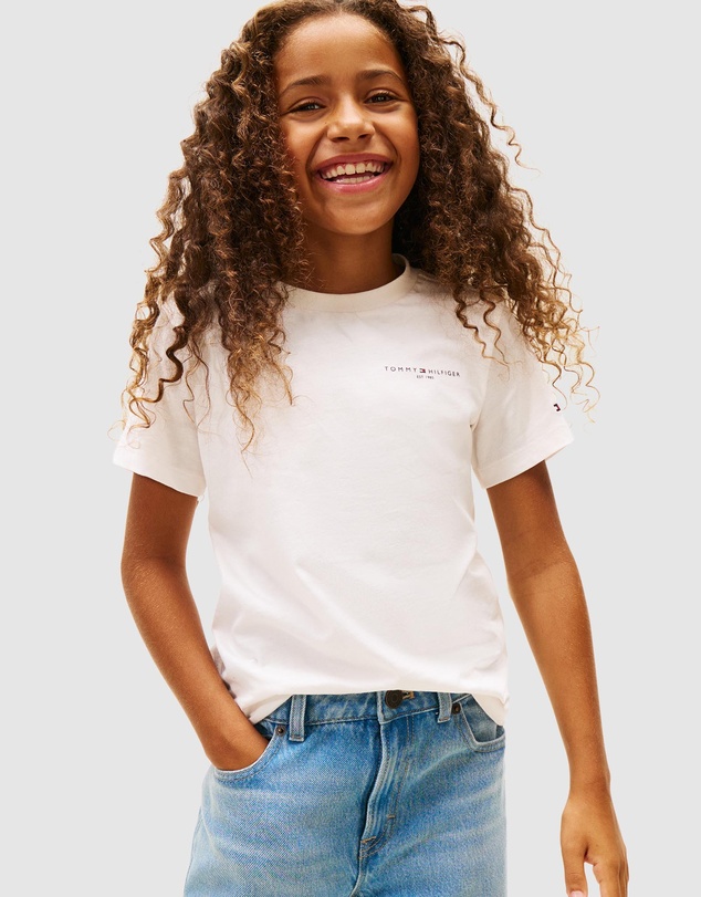 Tommy Hilfiger - Unisex Logo Crew Neck T-Shirt - Teens