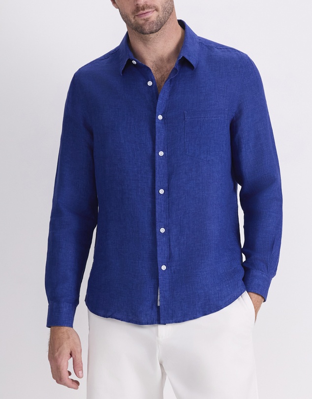 Sportscraft - Linen Long Sleeve Delave Shirt