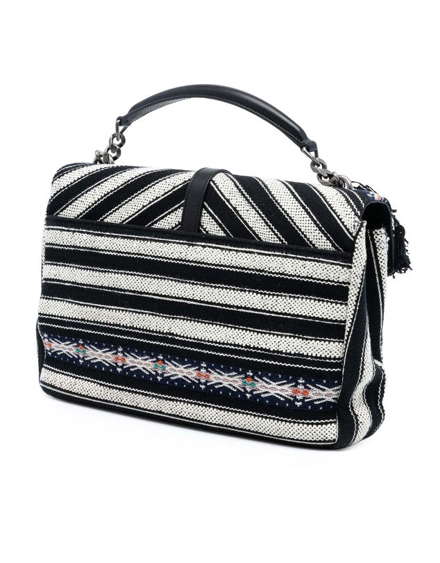 Pre-Loved by Azura Reborn - Pre-Loved Large Chevron Berber Monogram College Satchel