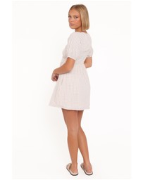Petal & Pup - Cadhla Mini Dress - Beige Gingham