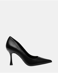 Steve Madden - Can-Do Black Leather Heels