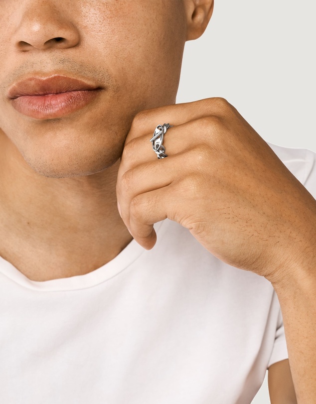Diesel - Band Silver Tone Ring