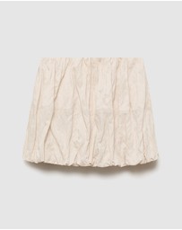 M.N.G - Creased-Effect Balloon Skirt