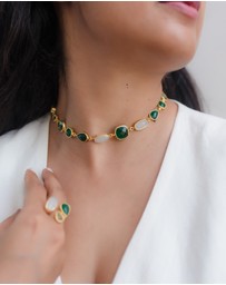 Meshca - Trapeze Vert Necklace