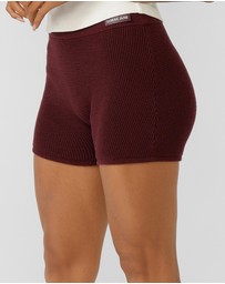 Lorna Jane - Take It Easy Waffle Knit 7cm Cheeky Shorts
