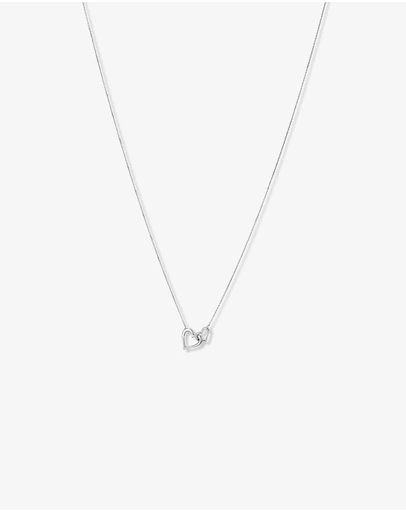 Michael Hill - Double Open Heart Necklace in Sterling Silver