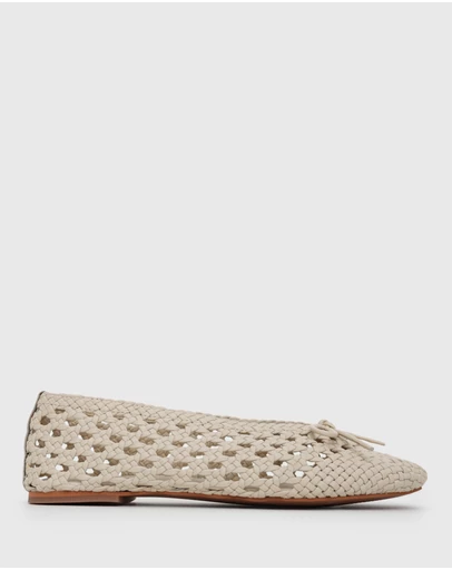 Betts - Georgia Leather Woven Ballet Flats