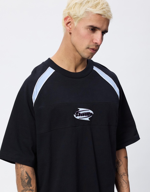 Thrills - Split Decisions Oversize Box Crop Panel Tee