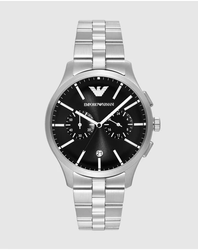 Emporio Armani - Silver Tone Chronograph Watch