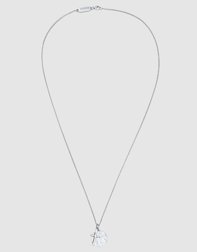 Kuzzoi - ICONIC EXCLUSIVE - Long Necklace with Cross Pendant in 925 Sterling Silver