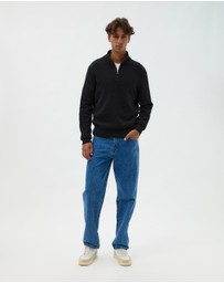AERE - Merino Wool Quarter Zip Sweater