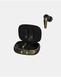 Friendie - AIR Focus ANC Matte Black and Gold Noise Cancelling Earbuds (True Wireless In Ear Headphones)